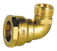 Coude laiton mâle à serrage extérieur Ø 20 mâle Ø 15/21 SFERACO