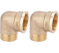 Coude laiton mâle-femelle 26x34 | Boutté CX26 (Lot de 2)
