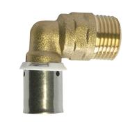 Coude mâle PER à sertir 16mm x 15/21 - 1/2" Fixoconnect