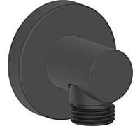 coude mural Duravit UV0630008046 DN 15, rosace ronde, noir mat