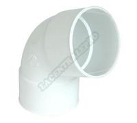 Coude NICOLL 6730 pour tuyau de gouttière demi-ronde de 2 - Blanc - Femelle/Femelle - Fixation à glissement