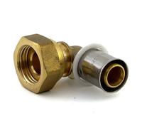 Coude PER à sertir diamètre 20 mm avec écrou libre à visser F20x27 BRICOZOR