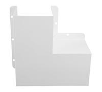 Coude Plat 90° pour Cache-conduite Climatiseur, Métal Blanc 4x4 Pouces | Acier Résistant, Pose Rapide Vis, Transition D’angle, pour Lignes PVC et Usage Intérieur ou Façade