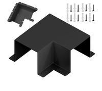 Coude plat en métal - Acier avec vis Manchon décoratif | Kit de couverture de jeu de lignes 4x4 pouces, pour système de conduits divisés de tuyaux HAVC, plomberie, maison, cour extérieure, Garage