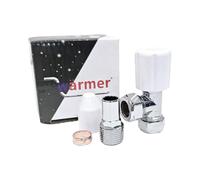 coudé pour radiateur thermostatique Blanc Réglage et Purgeur de RAD à volant Vannes 15 mm x 1/2''