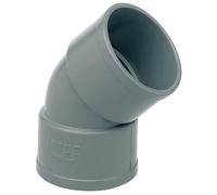 Coude PVC 45 H-H degrés pour tuyau - Courbe PVC pression eau potable et évacuation - intérieur/extérieur - Tuyaux 32 mm à 250 mm - Raccordement solide et résistant - Plusieurs diamètres (90 mm)