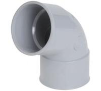 coude pvc - femelle / femelle - 67 degrés30 - diamètre 50 mm - nicoll cj66