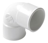 coude pvc - femelle / femelle - 87 degrés30 - diamètre 32 mm - nicoll cf88b - blanc