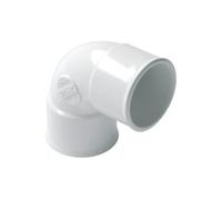 coude pvc - femelle / femelle - 87 degrés30 - diamètre 40 mm - nicoll ch88b - blanc