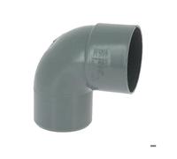 Coude PVC d'évacuation - ADEQUA - Mâle-femelle - Angle 87°30 - Ø80 mm - Gris - PVC lisse - Référence CR8