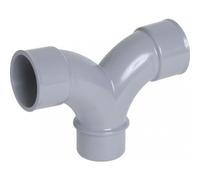 Coude NICOLL double parallèle 87°30 - PVC gris