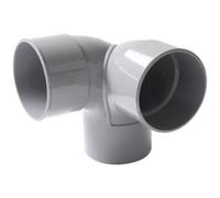 Coude pvc double équerre mâle-femelle - Ø 100 mm - CET8 NICOLL