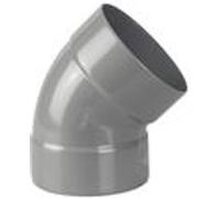 Coude PVC double Femelle 45° D125 - WAVIN - 3026063 Gris G
