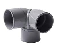 coude pvc double - femelle / femelle - 87 degrés30 - equerre - diamètre 100 mm - nicoll cet88