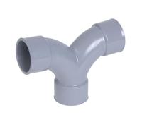 coude pvc double - femelle / femelle - 87 degrés30 - parallèle - diamètre 32 mm - nicoll of88