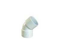 Coude PVC évacuation 45° Femelle Diamètre 40mm Blanc