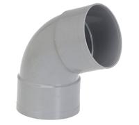Coude PVC femelle femelle 67° - GIRPI - D : 100 mm - Plastique - Intérieur - Gris