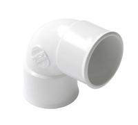 coude pvc - femelle / femelle - 87 degrés30 - diamètre 32 mm - nicoll cf88b - blanc