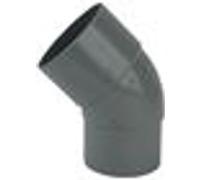 Coude PVC Mâle Femelle 45° D80 - WAVIN - 3026046 Gris G