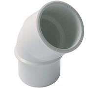 coude pvc - mâle / femelle - 45 degrés - diamètre 40 mm - nicoll ch4b - blanc