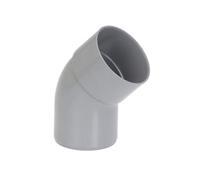 Coude PVC mâle femelle 45° - GIRPI - D : 100 mm - Plastique - Synthétique - Blanc