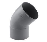 Coude PVC NF femelle à 45° 100mm à coller gris Fitt