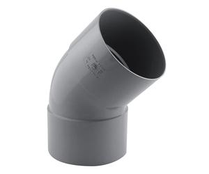 Coude PVC NF femelle à 45° 100mm à coller gris Fitt
