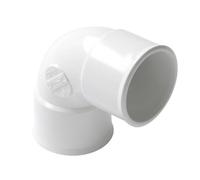 coude pvc - femelle / femelle - 87 degrés30 - diamètre 40 mm - nicoll ch88b - blanc