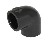 coude pvc pression - femelle / femelle - 90 degrés - diamètre 20 mm - nicoll c20f - grand rayon