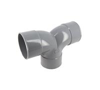 Coude PVC vidange double plan 87'30° FF 32