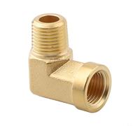 Coude Tuyau Laiton 90° 1/8NPT Raccord Fileté(A) | Filetage 1/8NPT pour précis, angle 90 degrés, laiton massif, étanche, pour air et eau