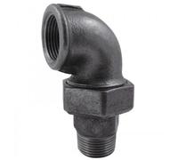 Coude union fonte mâle / femelle - filetage 20/27 noir CODITAL