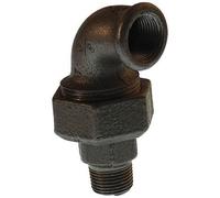 Coude union fonte mâle / femelle - filetage 40/49 noir CODITAL
