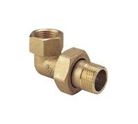 SOMATHERM FOR YOU, Raccord union coudé en laiton Mâle Femelle 15/21 - Installation facile et démontable, résistant à la corrosion, compatible avec tous raccords filetés