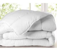 Couette - 100% Polyester - 220 x 240 cm - Tempérée - 380 g/m² - Blanc