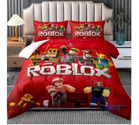 Couette 140x200 Enfant Game Couette Sans Housse Lavable 1 Personne Imprimée Édredon Chaude 2 Taies d'oreiller 50x75 pour Fans(A4)