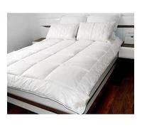 Couette 140x200cm Naturelle en laine mérinos 100% pur coton douce blanche grande couette literie légère