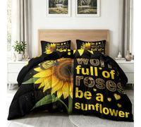 Couette 200 x 200 cm 4 Saisons, Couette Imprimée Plantes Fleurs Papillons Lettres Réversible pour Lit 2 Personnes - Duvet Douce Légère et Chaude - 2 Taie d'oreiller, Élégance Vintage