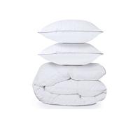 Couette 220x240 CM AELA en plume d'oie anti acarien 500 gr + 2 oreillers