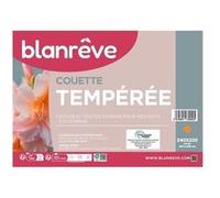 Couette - 240 x 220 cm - BLANREVE - Tempérée - 83g/m² - Motifs imprimés Blanc