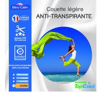 Couette anti transpirante 200 gr/m² 220 x 240 cm pour lit 2 places 140 x 190 cm à 160 x 200 cm