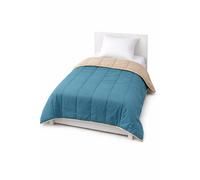 Couette Bicolore Bleu canard/Sable - Tempérée 140x200 - 12979-10