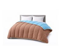 Couette Bicolore Bleu Ciel/Sable - Mi-saison - 240x260 - 12984-6