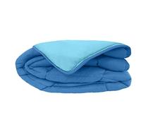 Couette bicolore Polyester Gitane/Azur 240 x 260 cm - POYET MOTTE - Gamme CALGARY
