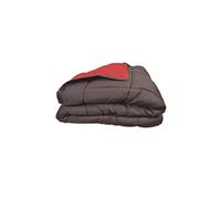 Couette bicolore Polyester Gris/Rouge 240 x 260 cm - POYET MOTTE - Gamme CALGARY