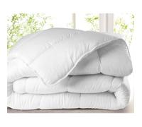 Couette - Blanc - 220 x 240 cm - Tempérée - 300g/m² - Polyester Siliconé