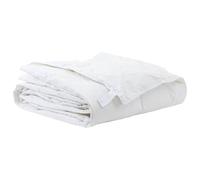 Couette blanche 200 x 200 cm - Couette en plumes avec garnissage en duvet - Coton respirant - Couette pour le printemps et l'automne - Couette légère pour toute l'année - Lavable - Confortable
