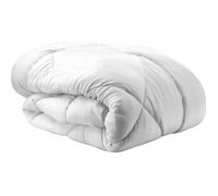 Couette blanche microfibre 220x240 cm - Anti-acariens - 350 grs/m2 - Interieur fibres creuses siliconnée - Piquage losanges