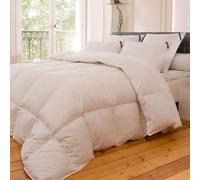 Couette Chaude 90% Duvet Neuf 300g/m² - 200x200 cm - Fabrication française | Chaude et légère • Duvet de canard neuf • Ultra-gonflante 750 Cuin • TOG 12,5 pour l'hiver • Isolante et respirante