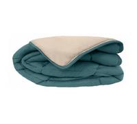 Couette chaude Bicolore Gamme Microfibre ""Cocoon Non feu - Norme NF EN ISO 12952"" toutes dimensions Toison d'or - cocoon Bleu Paon G
